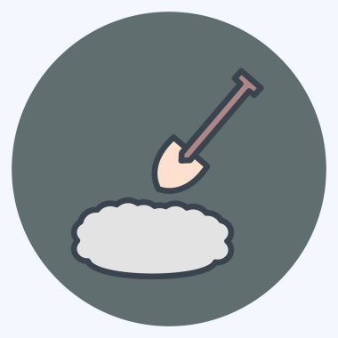 Simge bahçıvanlığı. Bahçe sembolü için uygun. renk arkadaşı stili. Basit dizayn edilebilir. tasarım şablonu. Basit gösterim