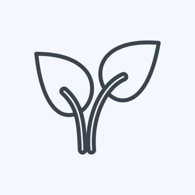 Simge Yaprakları. Bahçe sembolü için uygun. Sıra tarzı. Basit dizayn edilebilir. tasarım şablonu. Basit gösterim