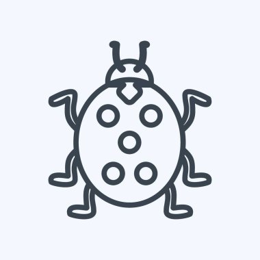 Simge Böceği. Bahçe sembolü için uygun. Sıra tarzı. Basit dizayn edilebilir. tasarım şablonu. Basit gösterim