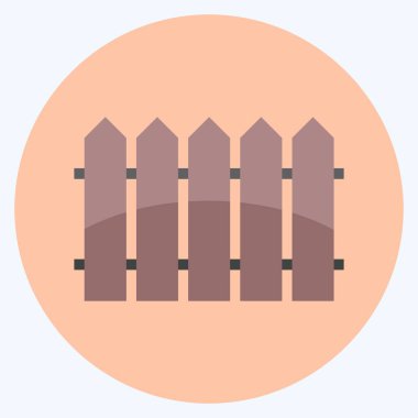 İkon Çit. Bahçe sembolü için uygun. Düz stil. Basit dizayn edilebilir. tasarım şablonu. Basit gösterim