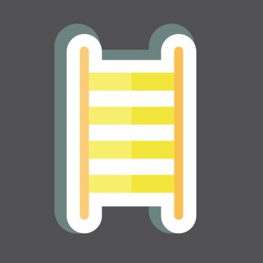 Etiket Merdiveni. Bahçe sembolü için uygun. Basit dizayn edilebilir. tasarım şablonu. Basit gösterim