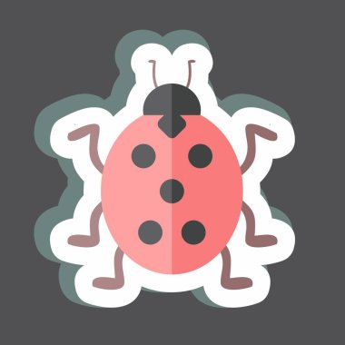 Çıkartma Böceği. Bahçe sembolü için uygun. Basit dizayn edilebilir. tasarım şablonu. Basit gösterim