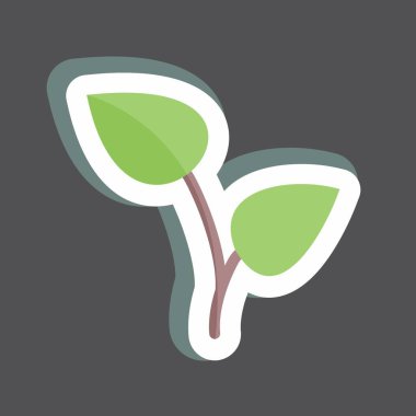 Çıkartma Yetiştirme Fabrikası. Bahçe sembolü için uygun. Basit dizayn edilebilir. tasarım şablonu. Basit gösterim