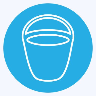 Simge Su Kovası. Bahçe sembolü için uygun. Mavi gözlü. Basit dizayn edilebilir. tasarım şablonu. Basit gösterim