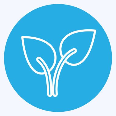 Simge Yaprakları. Bahçe sembolü için uygun. Mavi gözlü. Basit dizayn edilebilir. tasarım şablonu. Basit gösterim