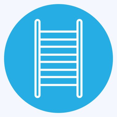 Simge Merdiveni. Bahçe sembolü için uygun. Mavi gözlü. Basit dizayn edilebilir. tasarım şablonu. Basit gösterim