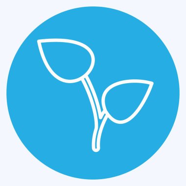 Simge Yetiştirme Fabrikası. Bahçe sembolü için uygun. Mavi gözlü. Basit dizayn edilebilir. tasarım şablonu. Basit gösterim