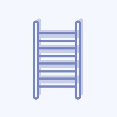 Simge Merdiveni. Bahçe sembolü için uygun. İki ton stili. Basit dizayn edilebilir. tasarım şablonu. Basit gösterim