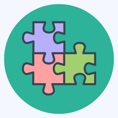 Simge Bulmacaları. Programlama sembolü için uygun. renk arkadaşı stili. Basit dizayn edilebilir. tasarım şablonu. Basit gösterim