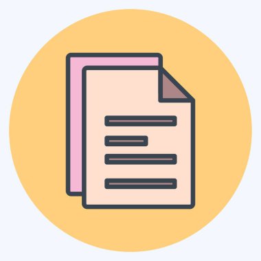 Simge Haberleri. Programlama sembolü için uygun. renk arkadaşı stili. Basit dizayn edilebilir. tasarım şablonu. Basit gösterim