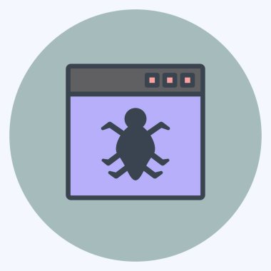 Uygulamada Simge Hatası. Programlama sembolü için uygun. renk arkadaşı stili. Basit dizayn edilebilir. tasarım şablonu. Basit gösterim