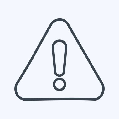 Simge Uyarısı İşareti. Programlama sembolü için uygun. Sıra tarzı. Basit dizayn edilebilir. tasarım şablonu. Basit gösterim