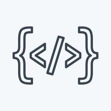 Simge Programlama. Programlama sembolü için uygun. Sıra tarzı. Basit dizayn edilebilir. tasarım şablonu. Basit gösterim