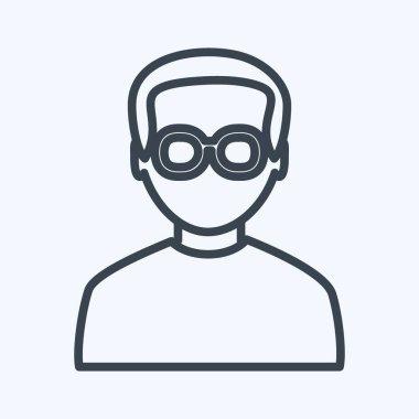 Simge programcısı. Programlama sembolü için uygun. Sıra tarzı. Basit dizayn edilebilir. tasarım şablonu. Basit gösterim