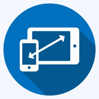 Simge Sorumluluğu. Programlama sembolü için uygun. Uzun gölge tarzı. Basit dizayn edilebilir. tasarım şablonu. Basit gösterim