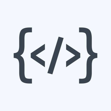 Simge Programlama. Programlama sembolü için uygun. Kabartma tarzı. Basit dizayn edilebilir. tasarım şablonu. Basit gösterim