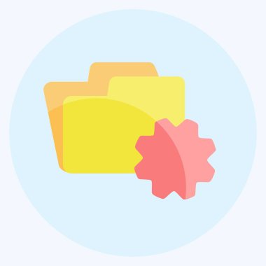 Simge Dizini Ayarları. Programlama sembolü için uygun. Düz stil. Basit dizayn edilebilir. tasarım şablonu. Basit gösterim