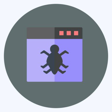 Uygulamada Simge Hatası. Programlama sembolü için uygun. Düz stil. Basit dizayn edilebilir. tasarım şablonu. Basit gösterim