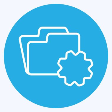 Simge Dizini Ayarları. Programlama sembolü için uygun. Mavi gözlü. Basit dizayn edilebilir. tasarım şablonu. Basit gösterim