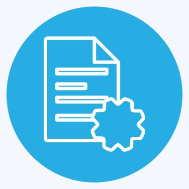 Simge Belgesi Ayarları. Programlama sembolü için uygun. Mavi gözlü. Basit dizayn edilebilir. tasarım şablonu. Basit gösterim