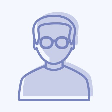 Simge programcısı. Programlama sembolü için uygun. İki ton stili. Basit dizayn edilebilir. tasarım şablonu. Basit gösterim