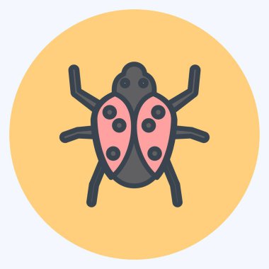 Simge Böceği. Hayvan sembolü için uygun. renk arkadaşı stili. Basit dizayn edilebilir. tasarım şablonu. Basit gösterim