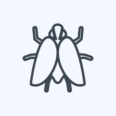 Icon Fly II. Hayvan sembolü için uygun. Sıra tarzı. Basit dizayn edilebilir. tasarım şablonu. Basit gösterim