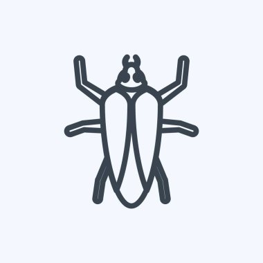 Simge Hamamböceği. Hayvan sembolü için uygun. Sıra tarzı. Basit dizayn edilebilir. tasarım şablonu. Basit gösterim