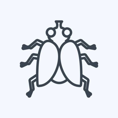 Simge Sineği. Hayvan sembolü için uygun. Sıra tarzı. Basit dizayn edilebilir. tasarım şablonu. Basit gösterim