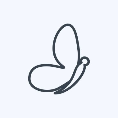 Hayvan sembolü için uygun simge Kelebek 2. Sıra tarzı. Basit dizayn edilebilir. tasarım şablonu. Basit gösterim