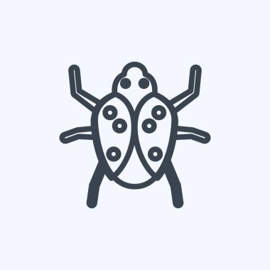 Simge Böceği. Hayvan sembolü için uygun. Sıra tarzı. Basit dizayn edilebilir. tasarım şablonu. Basit gösterim