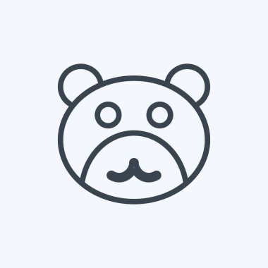 Simge Ayısı. Hayvan sembolü için uygun. Sıra tarzı. Basit dizayn edilebilir. tasarım şablonu. Basit gösterim