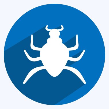 Simge Örümcek Böceği. Hayvan sembolü için uygun. Uzun gölge tarzı. Basit dizayn edilebilir. tasarım şablonu. Basit gösterim