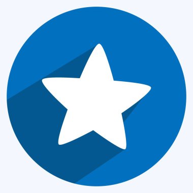 Simge Denizyıldızı. Hayvan sembolü için uygun. Uzun gölge tarzı. Basit dizayn edilebilir. tasarım şablonu. Basit gösterim