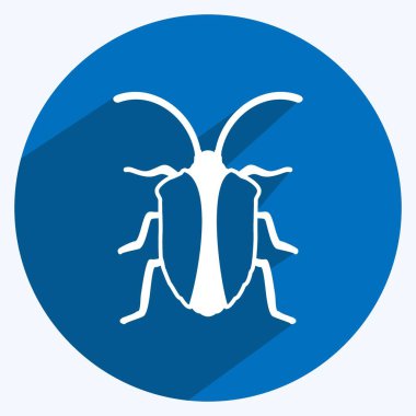 Simge Böceği. Hayvan sembolü için uygun. Uzun gölge tarzı. Basit dizayn edilebilir. tasarım şablonu. Basit gösterim