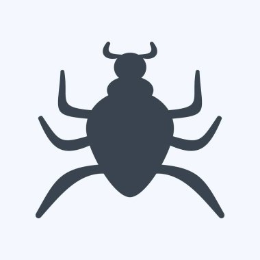 Simge Örümcek Böceği. Hayvan sembolü için uygun. Kabartma tarzı. Basit dizayn edilebilir. tasarım şablonu. Basit gösterim