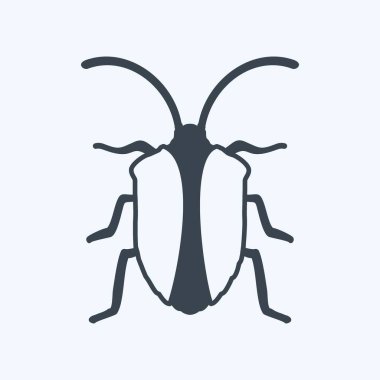 Simge Böceği. Hayvan sembolü için uygun. Kabartma tarzı. Basit dizayn edilebilir. tasarım şablonu. Basit gösterim