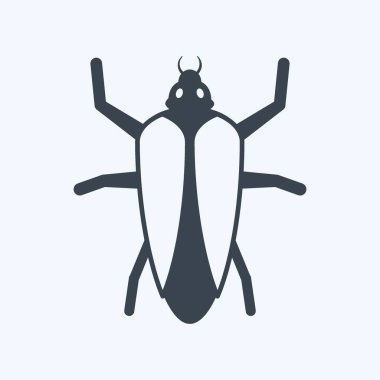 Simge Hamamböceği. Hayvan sembolü için uygun. Kabartma tarzı. Basit dizayn edilebilir. tasarım şablonu. Basit gösterim