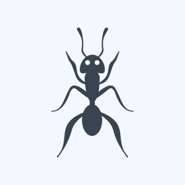 Hayvan sembolü için uygun Simge Karınca 1. Kabartma tarzı. Basit dizayn edilebilir. tasarım şablonu. Basit gösterim