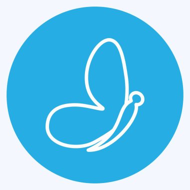 Hayvan sembolü için uygun simge Kelebek 2. Mavi gözlü. Basit dizayn edilebilir. tasarım şablonu. Basit gösterim