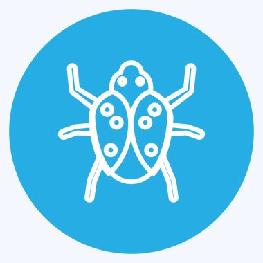 Simge Böceği. Hayvan sembolü için uygun. Mavi gözlü. Basit dizayn edilebilir. tasarım şablonu. Basit gösterim