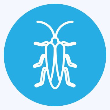 Icon Böceği II. Hayvan sembolü için uygun. Mavi gözlü. Basit dizayn edilebilir. tasarım şablonu. Basit gösterim