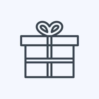 Simge Özel Hediye. Dijital web sembolü için uygun. Sıra tarzı. Basit dizayn edilebilir. tasarım şablonu. Basit gösterim