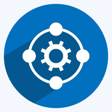 Simge Buluşu. Dijital web sembolü için uygun. Uzun gölge tarzı. Basit dizayn edilebilir. tasarım şablonu. Basit gösterim