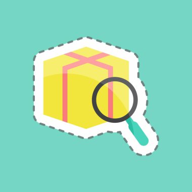 Etiket izi sürmeyi kesti. Dijital web sembolü için uygun. Basit dizayn edilebilir. tasarım şablonu. Basit gösterim