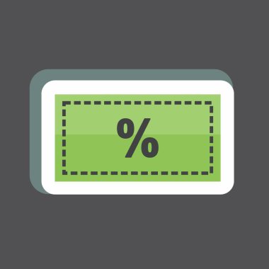 Çıkartma İndirimi. Dijital web sembolü için uygun. Basit dizayn edilebilir. tasarım şablonu. Basit gösterim