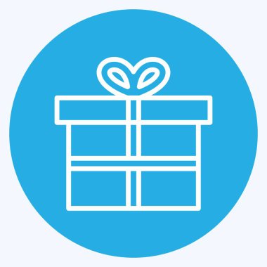 Simge Özel Hediye. Dijital web sembolü için uygun. Mavi gözlü. Basit dizayn edilebilir. tasarım şablonu. Basit gösterim