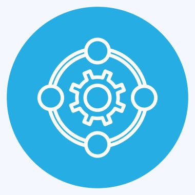 Simge Buluşu. Dijital web sembolü için uygun. Mavi gözlü. Basit dizayn edilebilir. tasarım şablonu. Basit gösterim