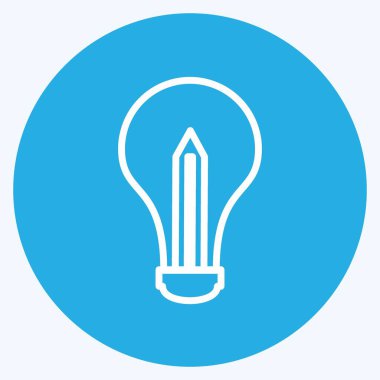 Simgesel Yaratıcı Süreç. Dijital web sembolü için uygun. Mavi gözlü. Basit dizayn edilebilir. tasarım şablonu. Basit gösterim