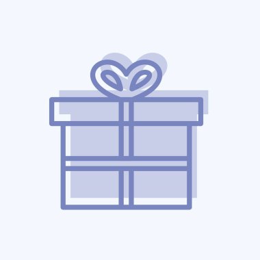 Simge Özel Hediye. Dijital web sembolü için uygun. İki ton stili. Basit dizayn edilebilir. tasarım şablonu. Basit gösterim